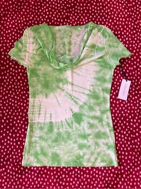 Calvin Klein Light Green Tie-Dye Short Sleeve Tee